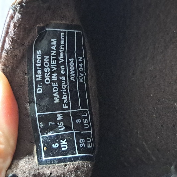 Dr. Martens Orson Brown Smooth + Textured Leather Slip On Loafer VG- US M7 W8 - Picture 3 of 16